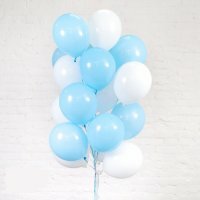 Воздушные шары белые и голубые (12"/30 см) 