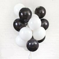 Воздушные шары белые и черные (12"/30 см)